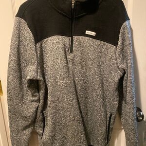 Gray Eddie Bauer Men's quarter zip fleece